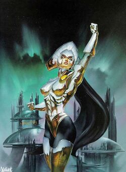 Лиландра на коллекционной карточке Ultra X-Men (1994) Художник — Джули Белл.