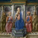 Святое собеседование. Мадонна на троне со святыми (Алтарь Новициато). 1445. Дерево, темпера. Уффици, Флоренция