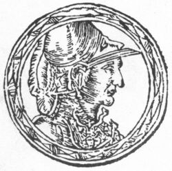 Гравюра с изображением великого князя Литвы Тройдена из «Описания Европейской Сарматии» Гваньини (1581). Эта же гравюра использовалась составителем и как портрет Леха II, сына Крака