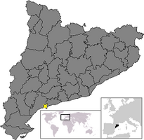 Положение Салоу на карте Каталонии