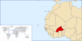 Буркина-Фасо на карте мира