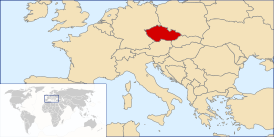 Местоположение Чехии в Европе