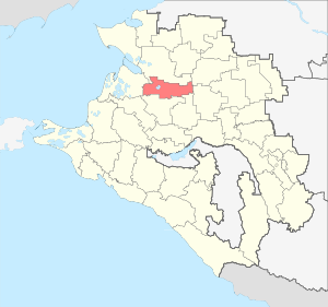 Брюховецкий район на карте