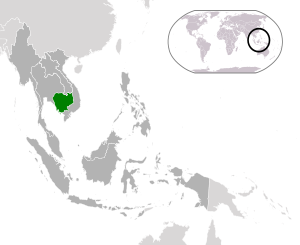 Камбоджа на карте