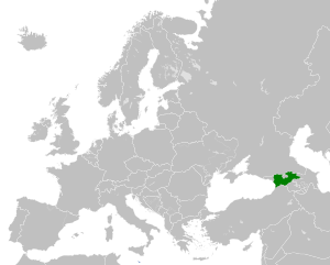 Грузия на карте Европы