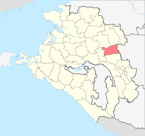 Кавказский район на карте