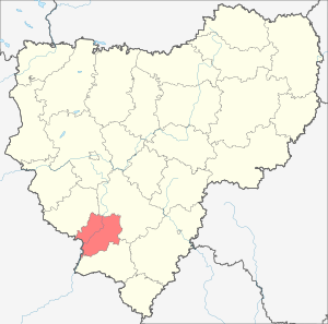 Хиславичский район на карте