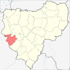 Краснинский район на карте
