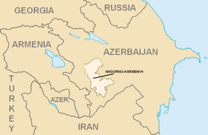 Нагорно-Карабахская автономная область на карте