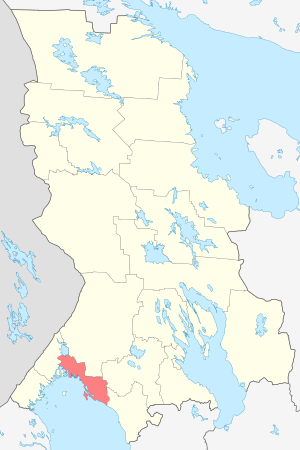 Питкярантский район на карте