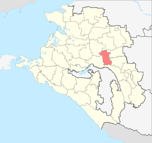 Тбилисский район на карте