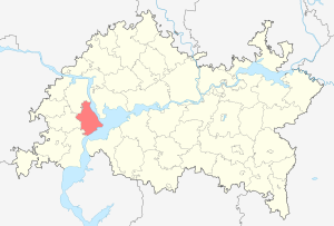Камско-Устьинский район на карте