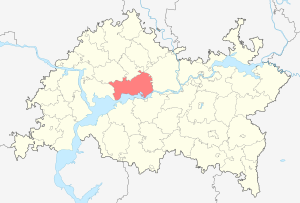 Рыбно-Слободский район на карте