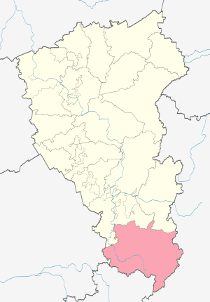 Таштагольский район на карте