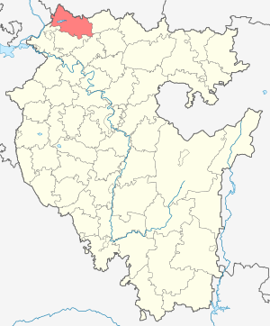Янаульский район на карте
