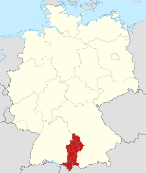 Швабия на карте