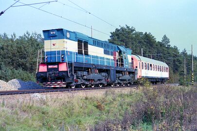 ЧМЭ5-0002 на испытаниях на кольце Велим в Чехословакии, 1986 год