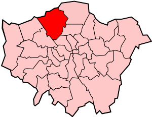 Лондонский боро Барнет на карте
