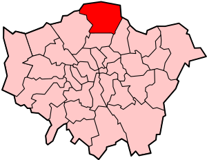 Лондонский боро Энфилд на карте