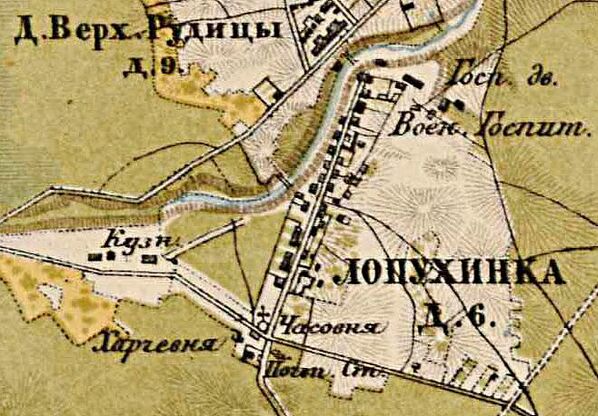 План деревни Лопухинка. 1885 год