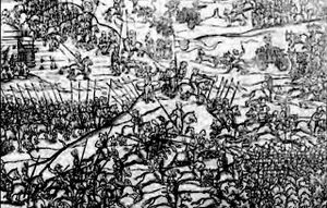 Битва под Лопушным (дереворит 16 века)
