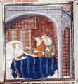 Больной король Франции Людовик VI в окружении врачей, 1332—1350