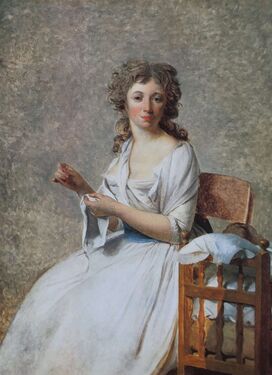 Ж-Л Давид. Портрет Луизы Пастор. 1791—1792. Платье времён Великой французской революции