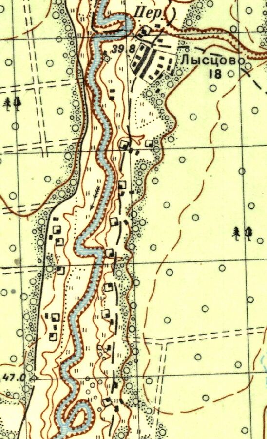 План деревни Лыссово. 1937 год