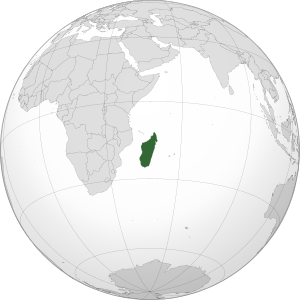 Мадагаскар на карте мира
