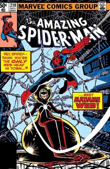 Мадам Паутина на обложке The Amazing Spider-Man #210 (Март, 1974) Художник — Джон Ромита-младший.