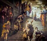 Введение Марии во храм. 1552—1553. Холст, масло. Церковь Мадонна-дель-Орто, Венеция