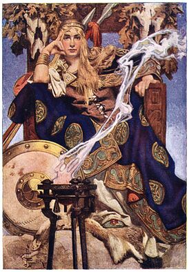 Королева Медб. Рисунок Д. К. Лейендекера (1911)