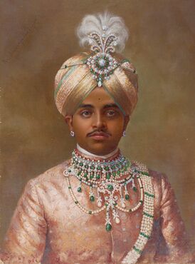 Махараджа Кришнараджа Водеяр IV, портрет Кешавайи 1906 года