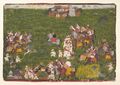 Махарана Санграм Сингх II охотится на кабанов. Мевар, 1725, Музей Метрополитен, Нью-Йорк.