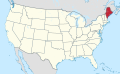 Мэн на карте США