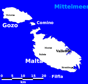 карта острова Мальта