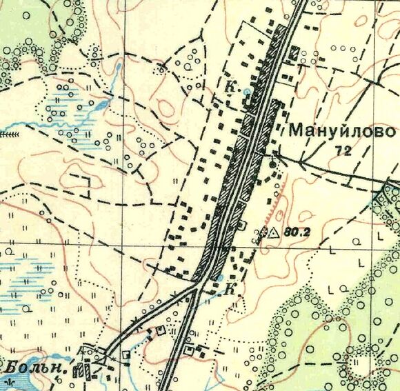 План деревни Мануйлово. 1930 год