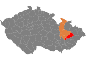 Район Пршеров на карте