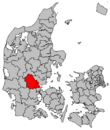 Расположение коммуны на карте Дании