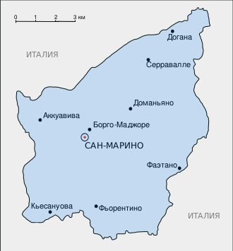 Карта Сан-Марино