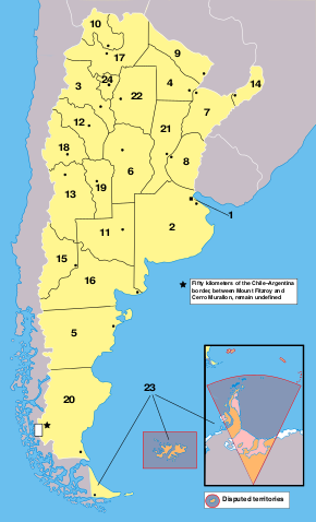 Аргентина: карта провинций