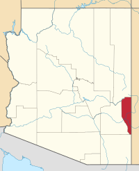 Округ Гринли, штат Аризона на карте