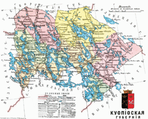Куопиоская губерния на карте