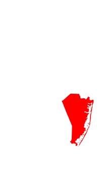 Округ Ошен на карте