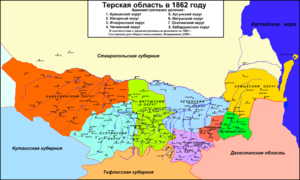 Осетинский округ на карте