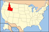 округ Айдахо на карте