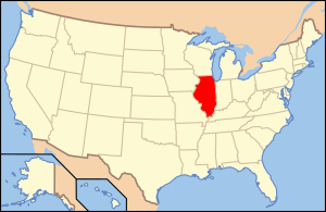 Округ Уильямсон, штат Иллинойс на карте