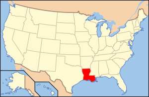 Приход Лафейетт, Луизиана на карте