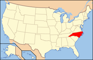 Округ Аламанс, штат Северная Каролина на карте