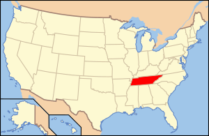 Округ Мари, штат Теннесси на карте